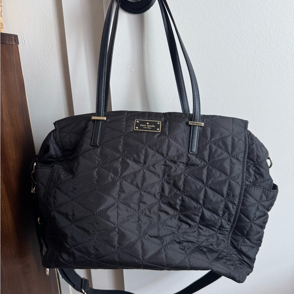 Kate Spade Black Quilted Tote Bag